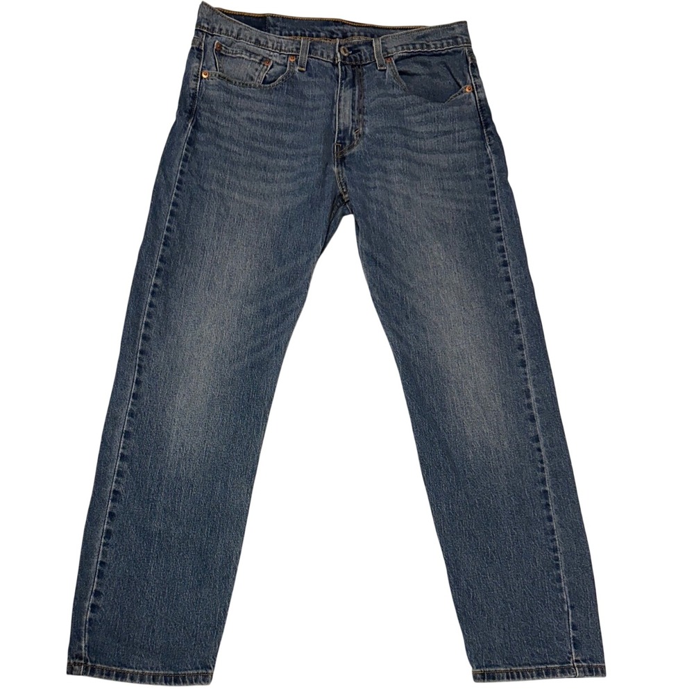 Levis 502 Taper Fit Mens Jeans 32x30 Medium Wash Blue Denim 29507-1317
